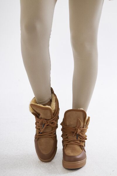 Cool Moon Kürklü Süet Bağcıklı Kadın Bot 365060