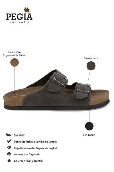 Pegia Women's Strappy Leather Slippers 215520