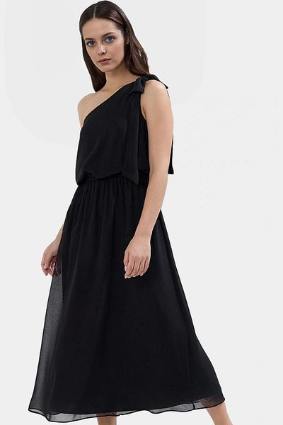 PayBuy Women's Maxi Chiffon Dress One Shoulder Skater Cutout Distinguished Material Stylish Appearance