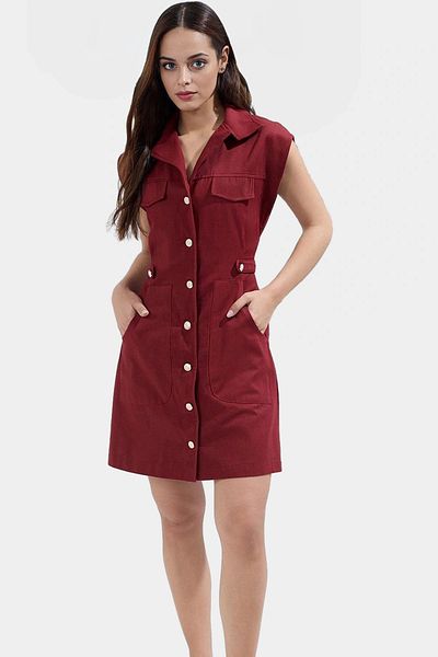PayBuy Gabardine Mini Dress Kisa Sleeve Moon 100 Cotton Summer Casual Special Design