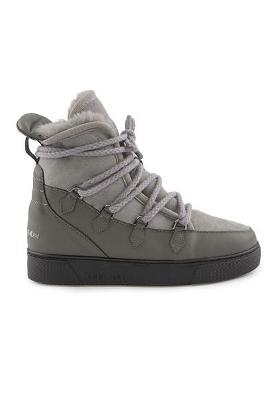 Cool Moon Γούνινες Suede Lace Up Γυναικείες Μπότες 365060