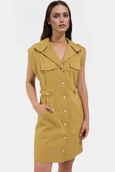 PayBuy Gabardine Mini Dress Kisa Sleeve Moon 100 Cotton Summer Casual Special Design
