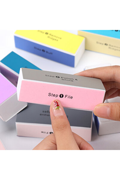 BİYUTREND 4 Taraflı Tırnak Törpüsü | 4 Aşamalı Parlatıcı Ve Şekillendirici Törpü | Manikür Araçları - 1 Adet