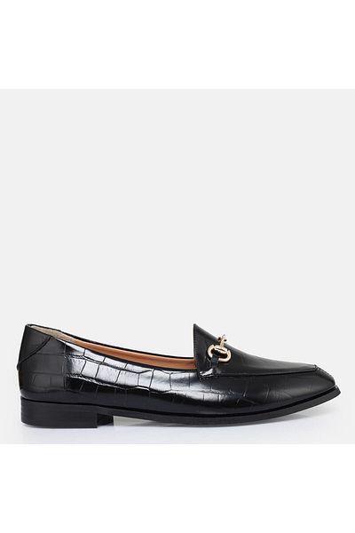 37Numara BIG SIZE WOMEN'S SHOES 41-42-43-BLACK CROCO