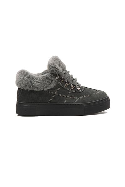 Pegia Γυναικείο Sneaker με Γούνα Εσωτερικά και Κορδόνια 191350