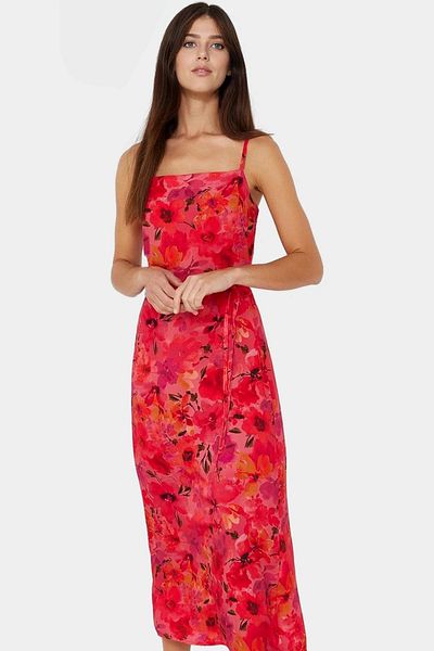 PayBuy Stylish Floral Midi Dress Comfortable A-Line Made of Viscose Fabric Special Design