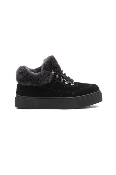 Pegia Γυναικείο Sneaker με Γούνα Εσωτερικά και Κορδόνια 191350