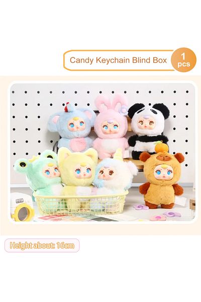 Miniso random 1 pcs 2025 New Cute Milk Candy Keychain Mysterious Blind Box Car Key Decoration Backpack Pend