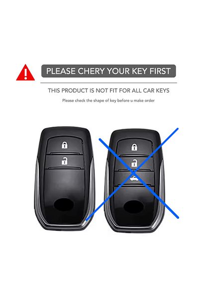 emii auto spare parts For Toyota New Case Yaris Cross Corolla Cross Verso Rav4 Chr Hilux Key Case Cover with 2 Keys Black/Gold