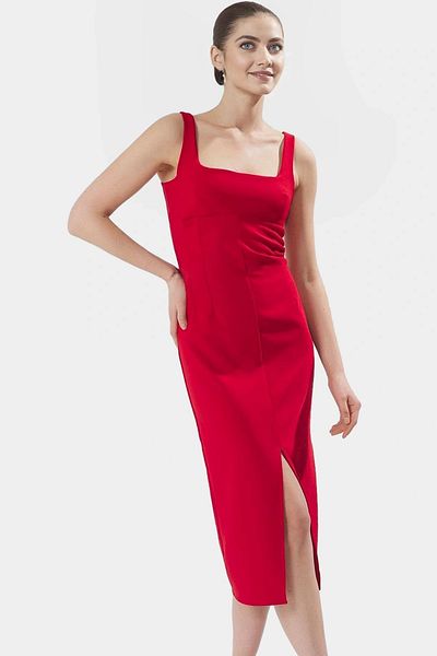 PayBuy Elegant Midi Length Sleeveless Woven Dress Body-Hugging 88% Polyester Summer Modern Style Comfortable Cut