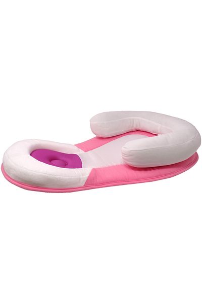Salamandra Special Head Support Pillow for Babies and Newborns, Adjustable, White/Pink Salamandra Kids