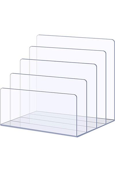 SMARTPOINTS File Organizer for Desk Mail Organizer Countertop 4-Section File Holder