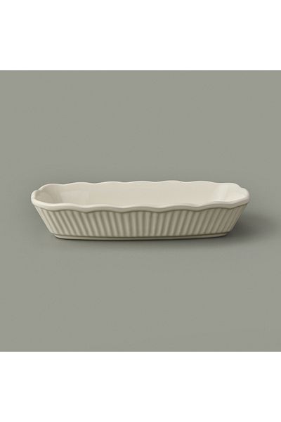İpek Silk Porcelain Oven Dish - Cream - 27X17 cm