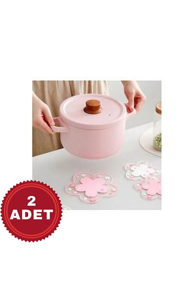 MUUN STORE Fireproof Non-Slip Japanese Cherry Blossom Coaster 2 Pieces