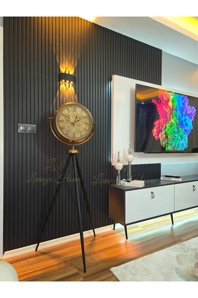 Genel Markalar Saat Tripod Ayaklı renk Eskitme Metal 150 cm Şık Tasarım dekor...