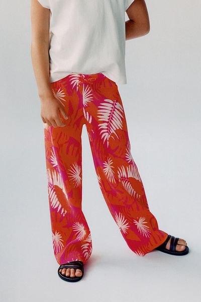 e-çocuk Pleated Patterned Trousers N021