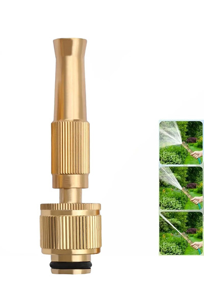 Factorial Bahçe Hortum Başlığı Musluk Ucu Sulama Tabancası Tazyikli Hortum Ucu Ayarlanabilir Püskürtme Başlığı
