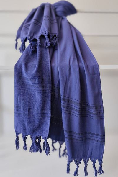 Sevim Striped Towel Peshtemal 90X170Cm - Soft and Highly Water Absorbent - 100% Cotton-Purple