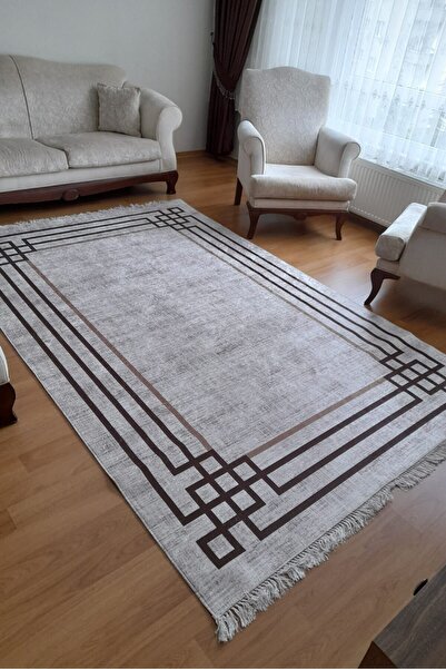 VOPTEKS Vizon Halı Salon Halısı Makinede Yıkanabilir Kaymaz Taban Halı