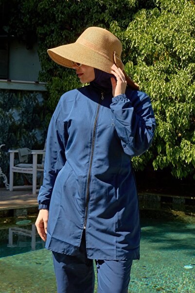 Starinci Mayo Navy Blue Parachute Hijab Swimsuit - Women's Full Covered
