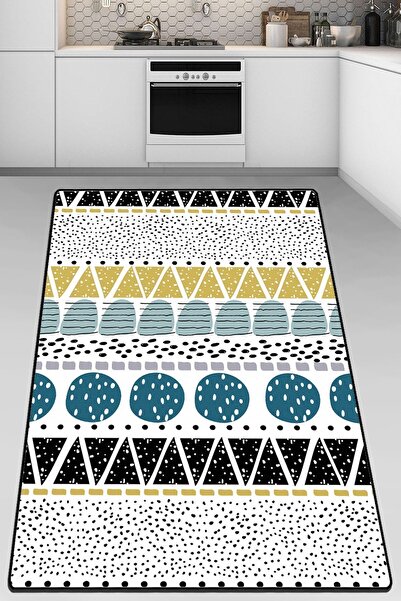 Chilai Home Composition Mutfak Halısı Yıkanabilir Silinebilir Kaymaz Taban Mu...