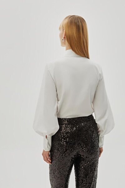 Exquise Yıldız Taş Detaylı Pamuklu Regular Gömlek