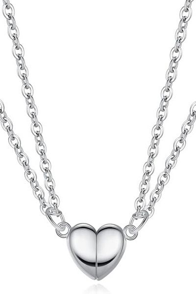 Takı Dükkanı Magnetic Double Heart Lover Necklace Men & Women Bbk27