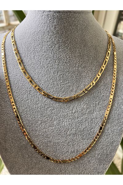 XUPING JEWELRY Tuelataki Women's Classic Figaro Chain Necklace 14K Color 60cm