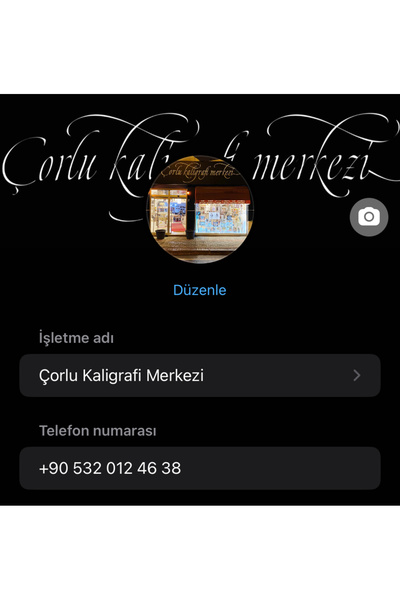 Çorlu Kaligrafi Merkezi Kadife kutulu isim yazılır çini tabak 1