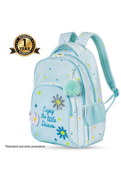 Eazy Kids مجموعة حقائب مدرسية من 3 قطع مقاس 17 بوصة مع حقيبة غداء وحقيبة أقلام - لون أخضر ليتل ديزي
