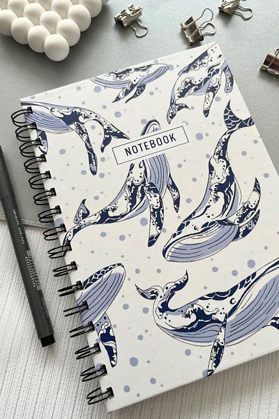 Eldesen Tasarım Spiral Thick Cover Unlined Notebook, A5 Size 80 Sheets 160 Pages, Unlined Notebook