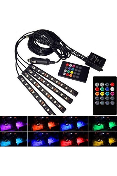 Matrix Araç Içi Aydınlatma Sorelis Kumandalı Müziğe Duyarlı 12 Led Ayak Altı Led - 7 Renk Rgb Pro