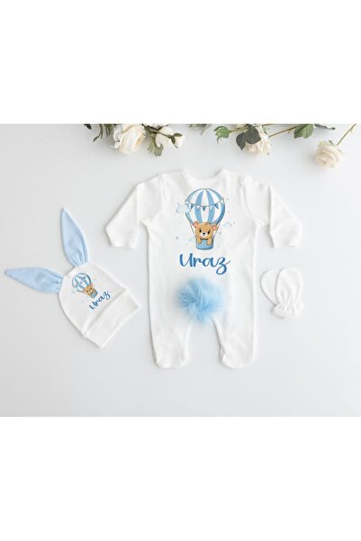Bebe wini % 100 Pamuk İSİMLİ TAVŞAN TULUM MN03