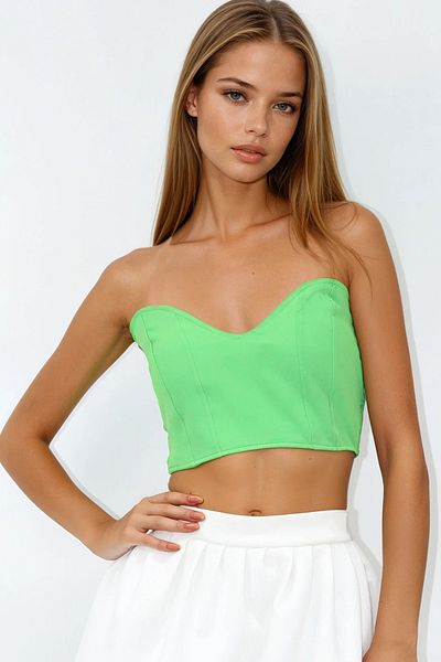 VAGGON Gipeli Back Strapless Crop Blouse