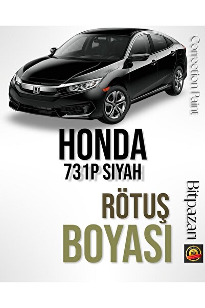 izmir bit pazarı HONDA 731P SİYAH - Profesyonel Rötüş Boyası - CRV, Civic, Ja...