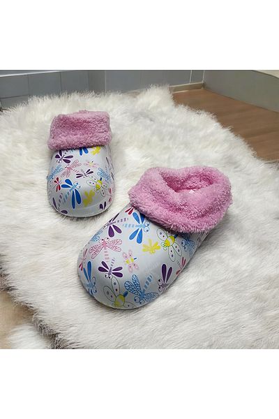 GEZER Pink Eva Girl's Slippers - Fur Inside, Outside