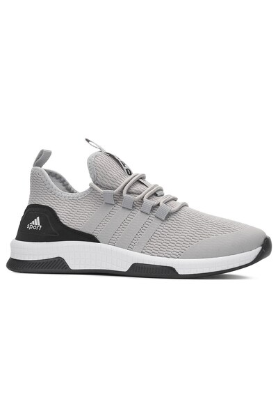 İmerShoes Günlük Unisex Gri Siyah Sneaker Nefes Alabilen Hafif Yürüyüş Esnek Spor Ayakkabı 249