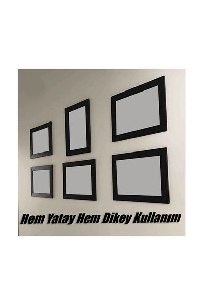 Wooden Factory Set of 6 15X21 Black Picture Frames – Modern and Stylish Designed Decorative Set
