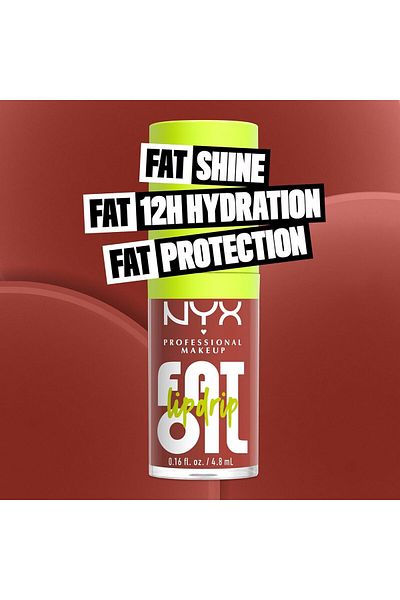 NYX Professional Makeup Fat Oil Lip Drip, Moisturizing, Shiny, Vegan Tinted Lip Gloss, Non-Sticky Fi