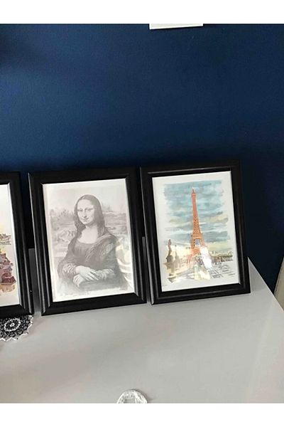 Wooden Factory Set of 6 15X21 Black Picture Frames – Modern and Stylish Designed Decorative Set
