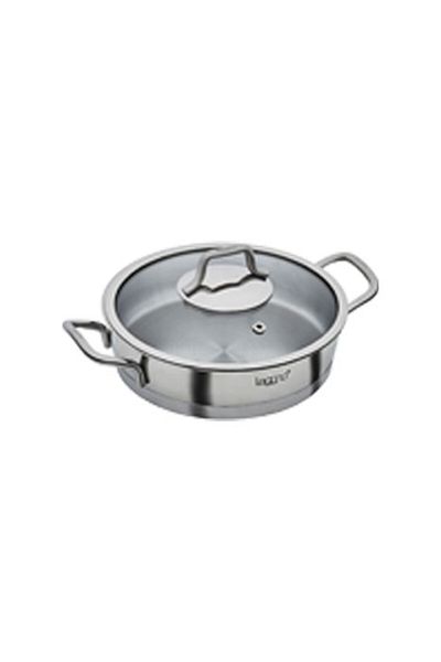 Leggno Vita Glass Lid Steel Pan 18 cm