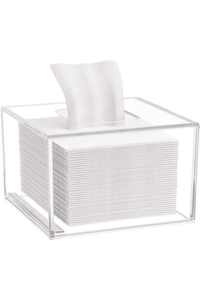 SMARTPOINTS Acrylic Tissue Box Cover 5.4x5.4x5.4''