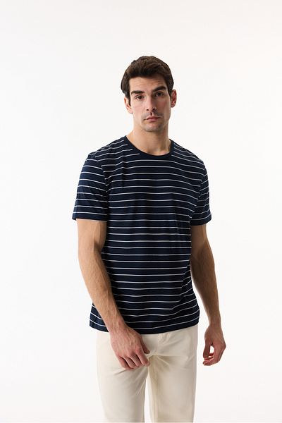 Mudo Striped Crew Neck T-Shirt