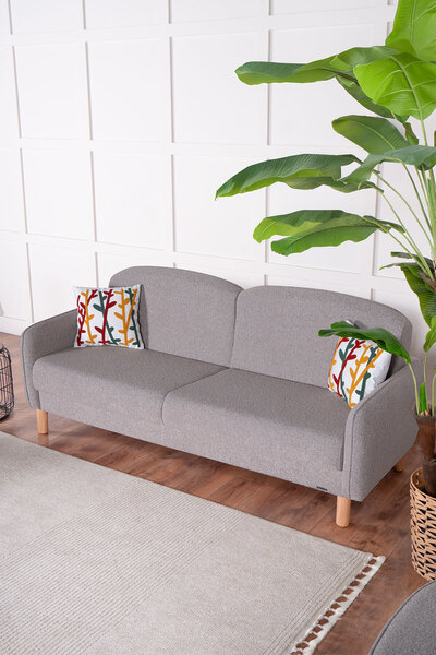 Kilim Mobilya Bohem'S Koltuk Üç Kişilik Koltuk Açık Gri