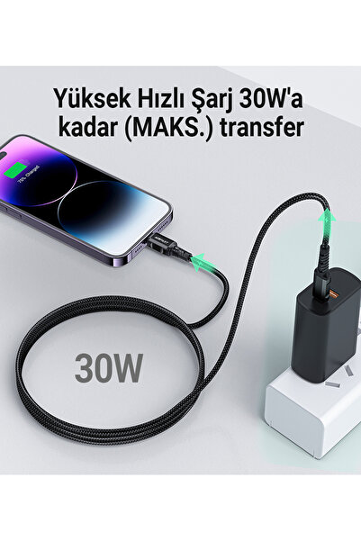 Acefast 30w 1.2 Metre Usb-c To Ligtning Apple Mfı Lisanslı Type-c Şarj Data Kablosu - C1-01