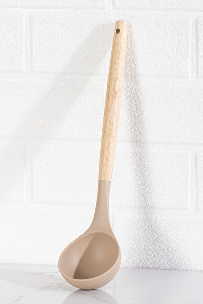 Porsima 3167 Bamboo Wooden Handle Silicone 4 Piece Serving Set Kapicino