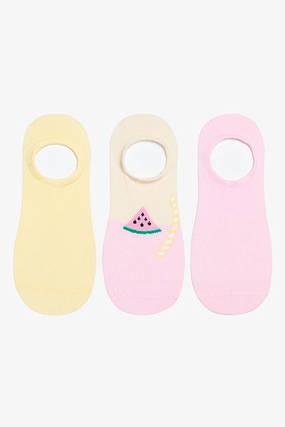 Penti Wassermelone 3er-Pack rosa Sneaker-Socken