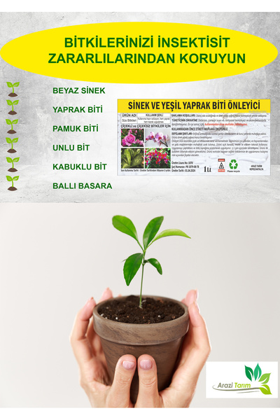 ARAZİ TARIM Sinek ve Yeşil Yaprak Biti Önleyici 250 ml - Captain Bitki Mantar Önleyici 250 ml (ikili set)