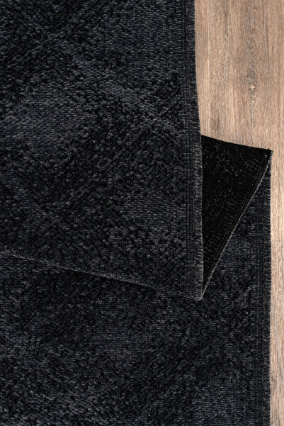 Massilia Home Serelia Şönil Kilim Dokuma ve Kaymaz Taban Antialerjik Yıkanabilir Leke Tutmaz Halı Antrasit