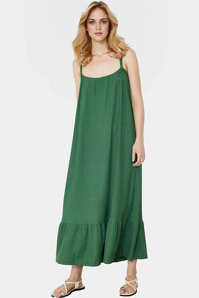 PayBuy Maxi Knitted Dress Thin Strap a Line Mold Polyester Summer Comfortable Stylish Appearance Trend Design